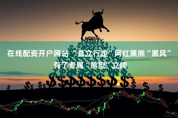 在线配资开户网站 “直立行走”网红黑熊“黑风” 有了专属“熊型”立牌